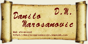 Danilo Marošanović vizit kartica